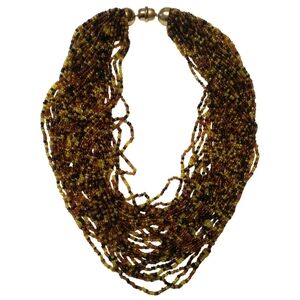 🇨🇦 Vintage KJL torsade chech glass necklace